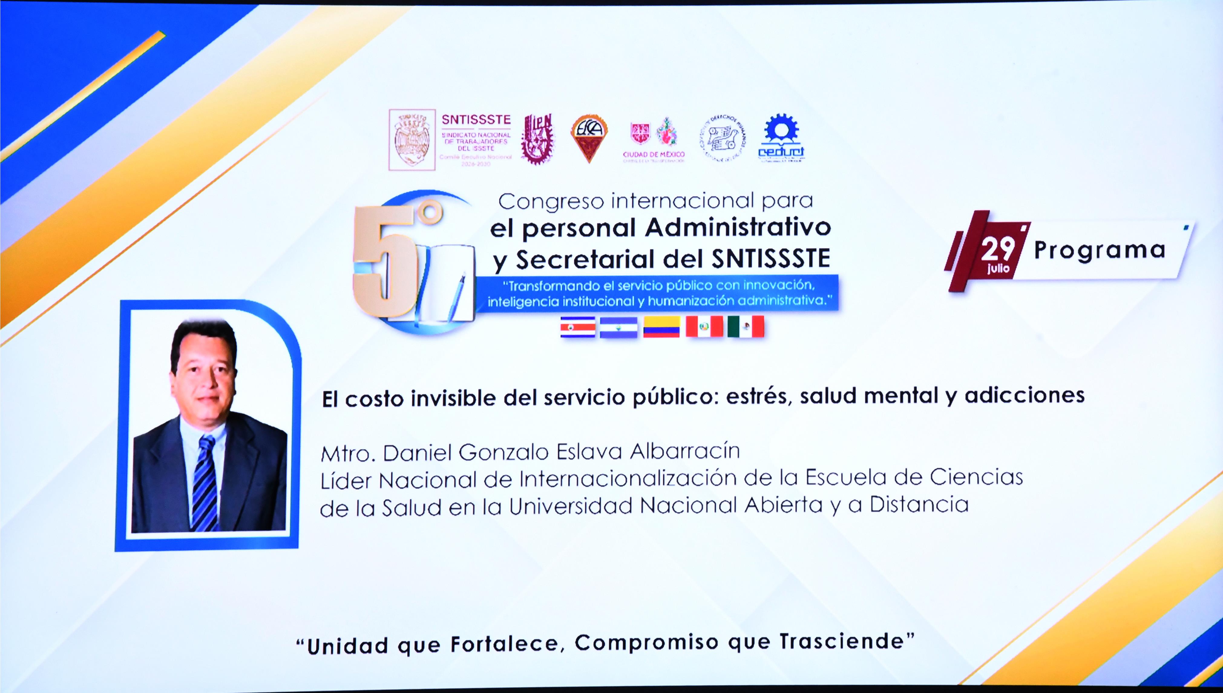 5° Congreso Internacional para Personal Administrativo y Secretarial del SNTISSSTE, Inauguración, Día 2